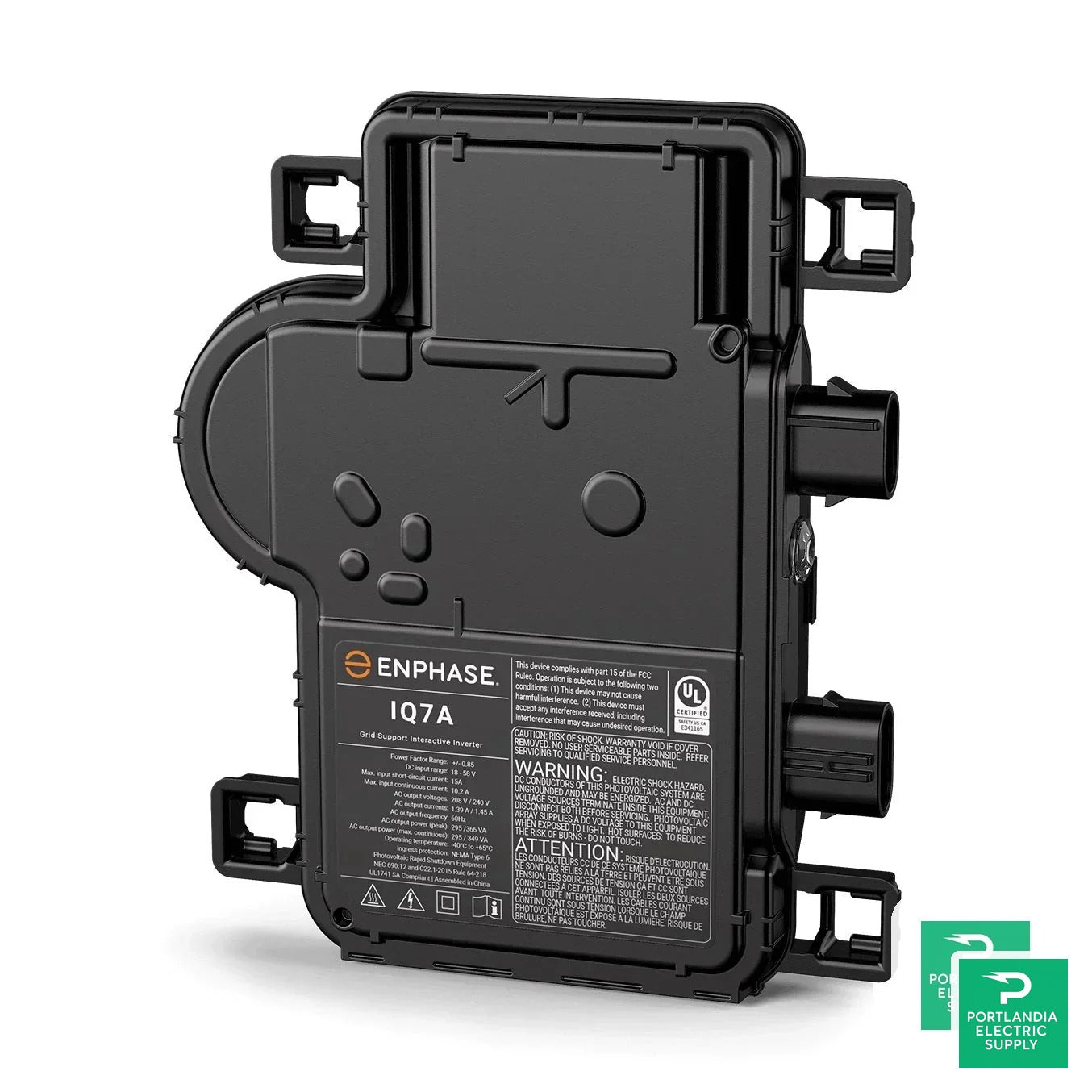 Enphase IQ7A Microinverter - IQ7A-72-2-US — front view