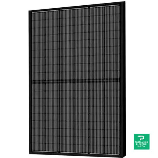 SUNMAC 405W Black On Black 108 Half-cell Mono Solar Panel - SM405-M754SH-BB — front view