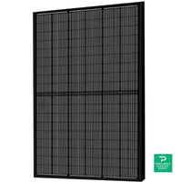 SUNMAC 405W Black On Black 108 Half-cell Mono Solar Panel - SM405-M754SH-BB — front view