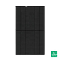 REC Solar 410 Watt Alpha Pure R 30mm Black Frame Solar Panel - REC410AA — front view