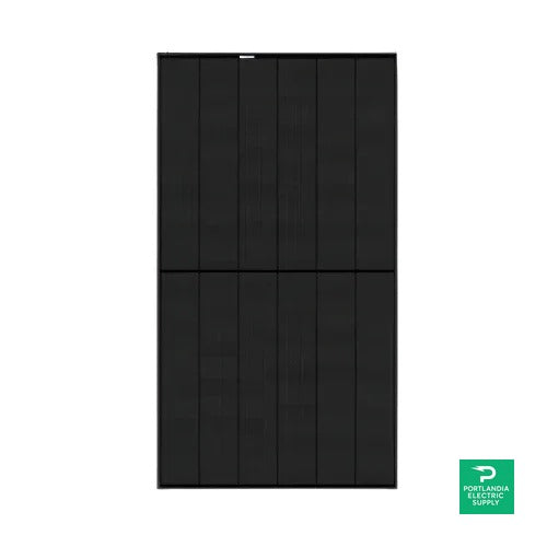 REC Solar Alpha Pure 395W Black Solar Panel - REC395AA — front view