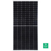 Emmvee 440W Black On Black 120 Half-cell Mono Solar Panel - E440HCM120B — front view