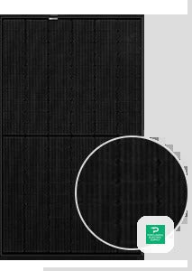Bluesun - 415W - Black Mono-Facial Perc Solar Panel - Pallet Only - BSM415M10-54HPH — side angle
