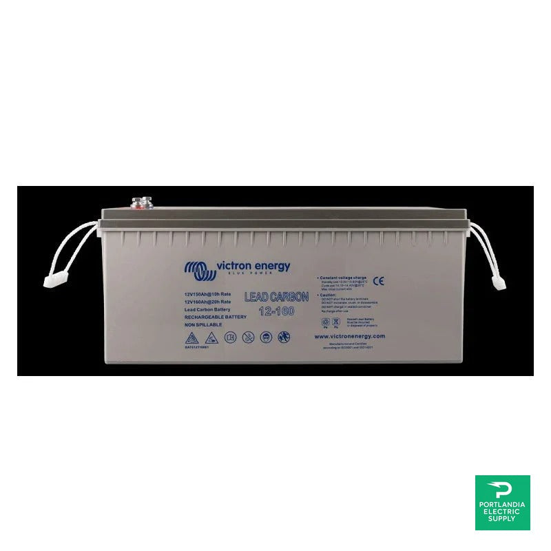 Victron Lead Carbon Battery 12V/160Ah (M8) (with threaded insert terminals) - BAT612116081 — front view