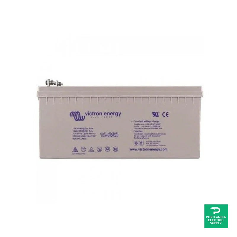 Victron 12V/220Ah Gel Deep Cycle Battery - BAT412201104 — front view