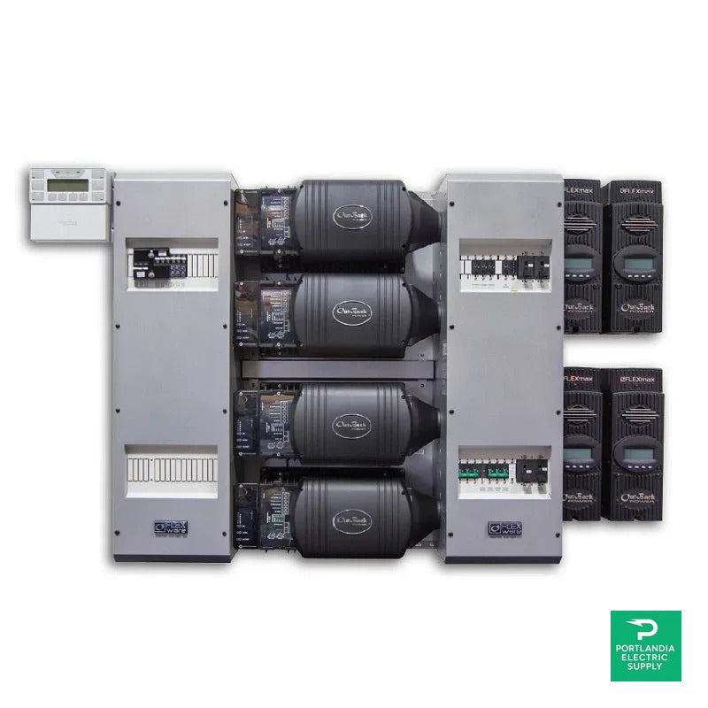 Outback Power FLEXpower FOUR 9.2 kW 48 VDC solution quad VFXR234 - FP4 FXR2348E — front view