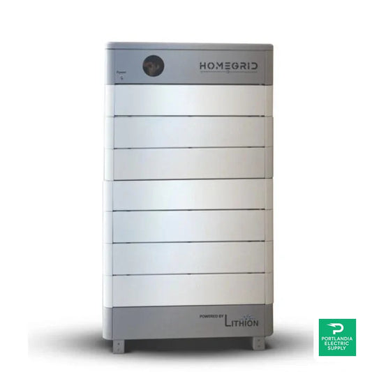 HomeGrid Stackd LiFePO4 Battery System - 7 Stack - HG-7-STACK — side angle