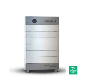 HomeGrid Stack'd Series 28.8kWh/14.4kW 48V Lithium Iron Phosphate 6 Battery Modules - HG- 6-Stack — side angle