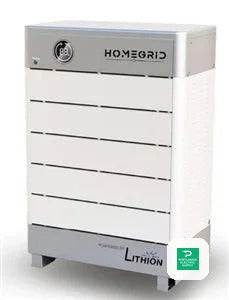 HomeGrid Stack'd Series 14.4kWh/12.9kW Lithium Iron Phosphate 3 Battery Modules - HG- 3-Stack — side angle