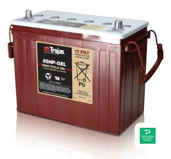 Trojan 125AH 12V GEL Battery - 5SHP-GEL — front view
