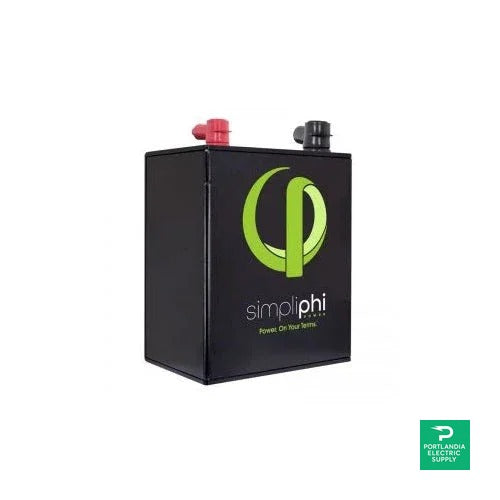 Simpliphi 1.4KWH 12V Lithium Iron Phosphate Battery - PHI-1.4-12-T — front view