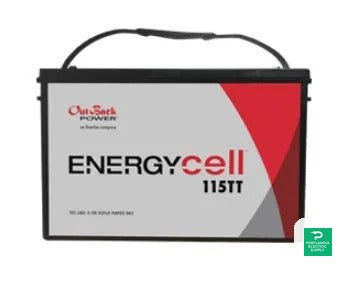 Outback Power ENERGYCELL 112AH 12V AGM Battery - 115TT — back view