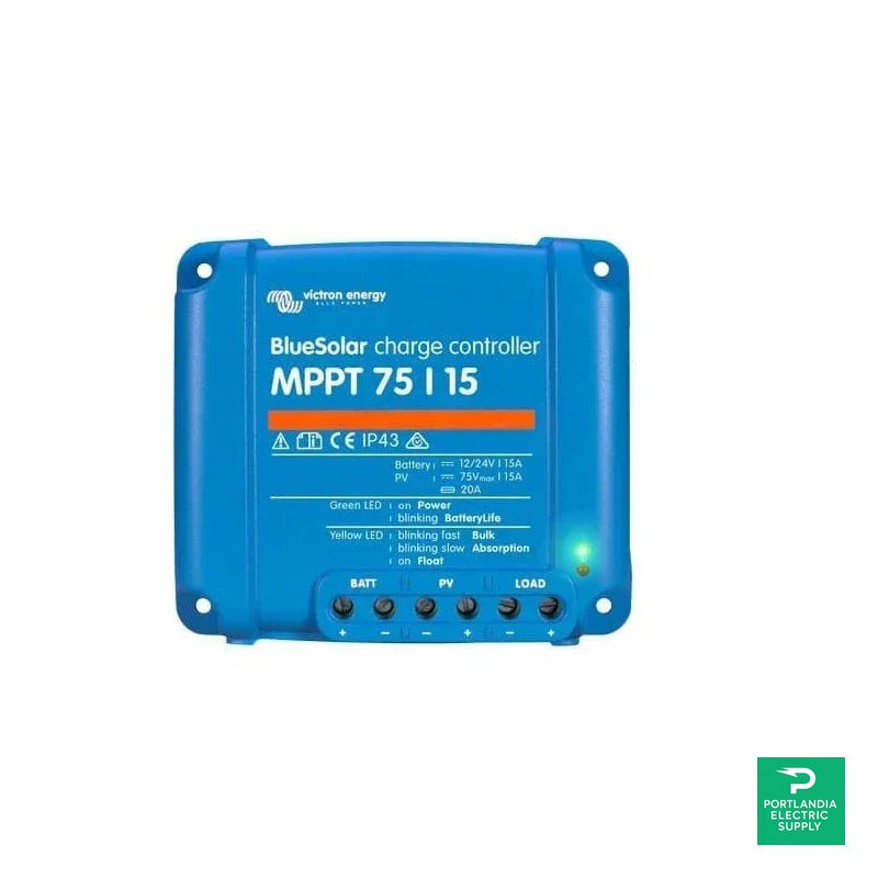 Victron BlueSolar MPPT 75/15 Charge Controller - SCC010015050R — front view