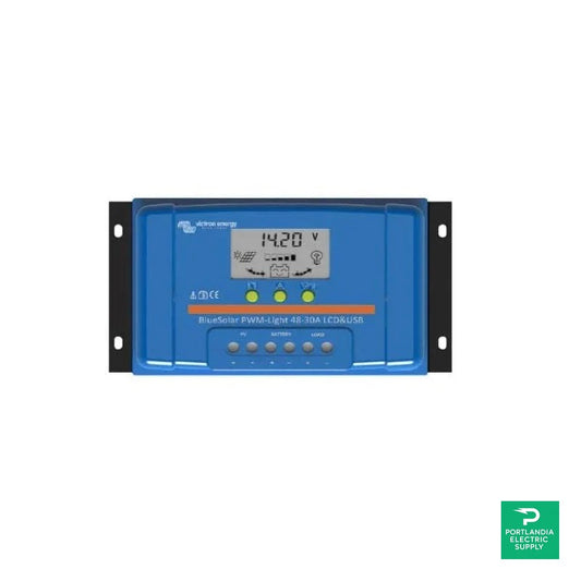 Victron BlueSolar PWM-LCD&USB 12/24V-10A Charge Controller - SCC010010050 — front view