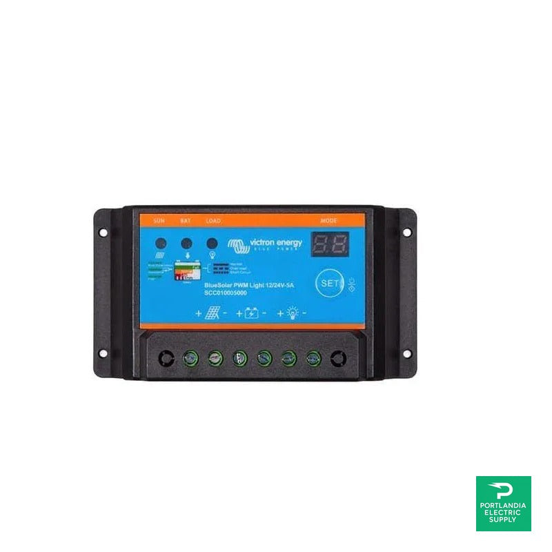 Victron BlueSolar PWM-Light 12/24V-20A Charge Controller - SCC010020020 — front view