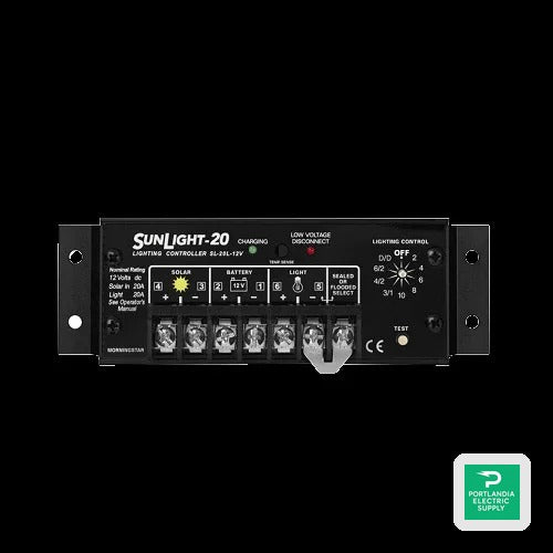 Morningstar Sunlight 12VDC PWM Charge Controller - SL-20L-12V 20A — front view