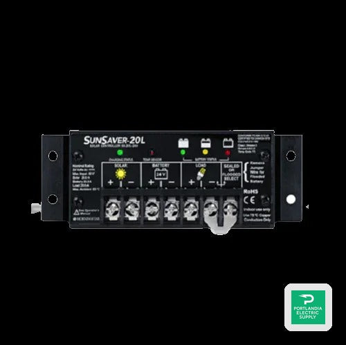 Morningstar Sunsaver 6A 12VDC PWM Charge Controller - SS-6L-12V — front view