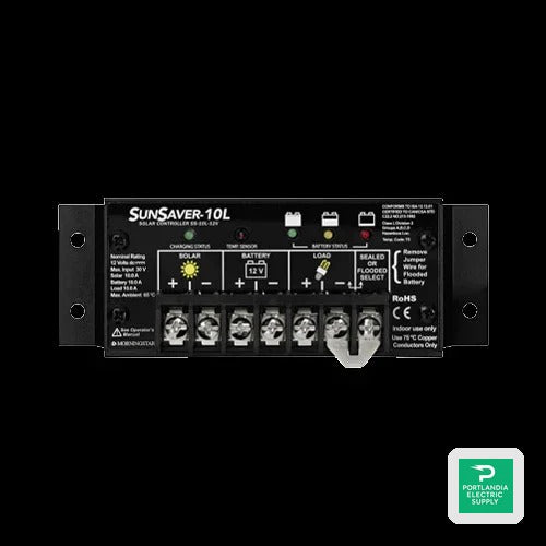 Morningstar Sunsaver 12VDC Pwm Charge Controller - SS-10L-12V 10A — front view