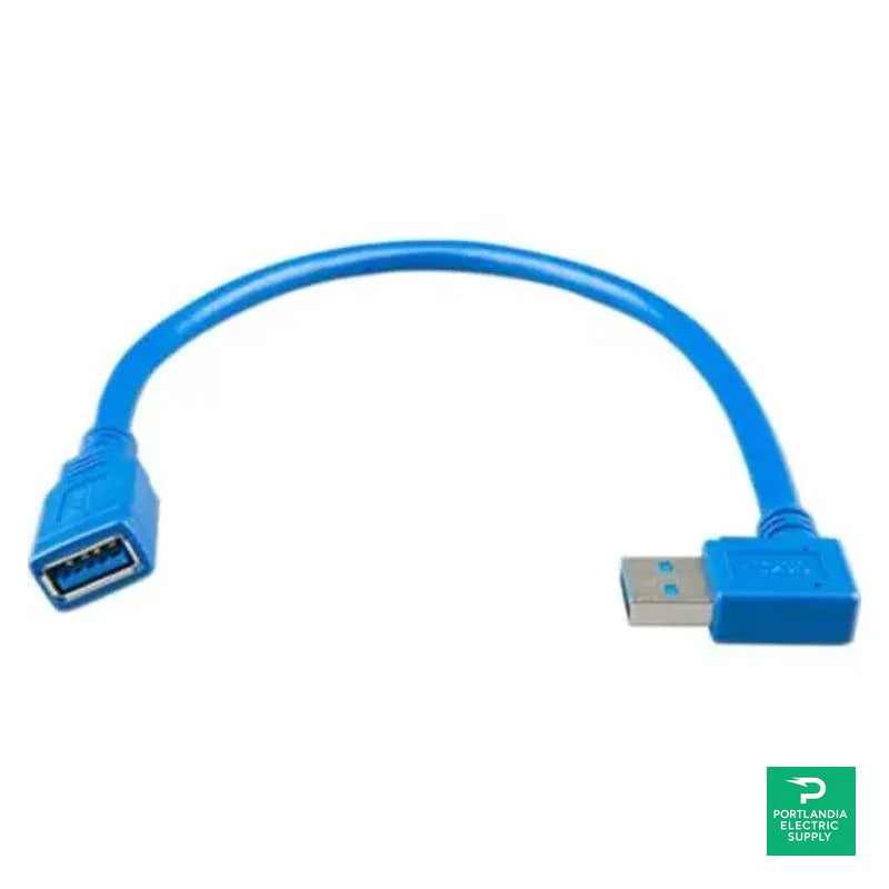Victron USB extension cable 0.3m one side right angle (for Color Control in wall mount enclosure) - ASS060000100 — front view