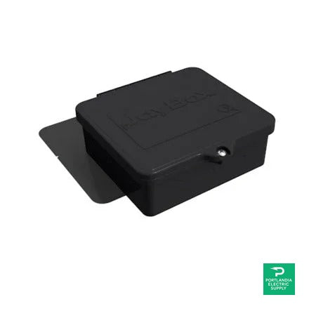 Quick Mount The roof-mount JayBox comes with a JayBox a flashing and two deck screws. - QM-JBX-RF02-B1 — front view