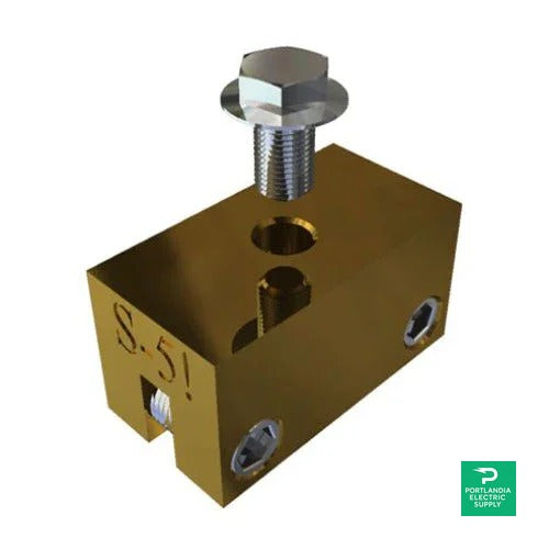S-5! Brass Mini Attachment Clamps for Copper Roofs - S-5-B — front view