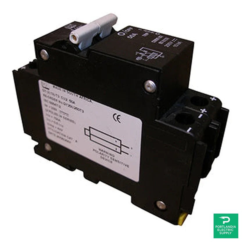 Midnite Solar 2-POLE Din-mount 20a Circuit Breaker - MNEAC20-2P — front view