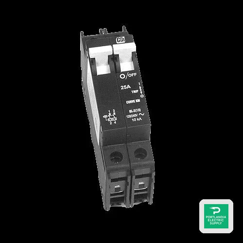 Outback Power 20 Amp 120 / 240 VAC Dual Pole DIN Mount Breaker - DIN-20D-AC — front view