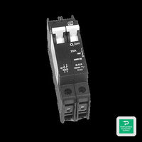 Outback Power 20 Amp 120 / 240 VAC Dual Pole DIN Mount Breaker - DIN-20D-AC — front view