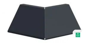 IronRidge Contour Black Trim Outer Corner Cap - CTR-OUT-01-B1 — side angle