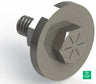 UniRac Roof Mount RM5 Hardware kit for Wind Deflector - 310861 — front view