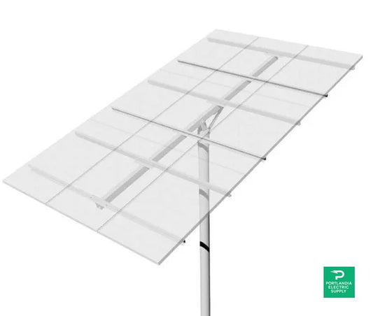 DPW Solar PLP TOP-OF-POLE MOUNT FOR 9 TYPE-G MODULES - TPM9-G — front view