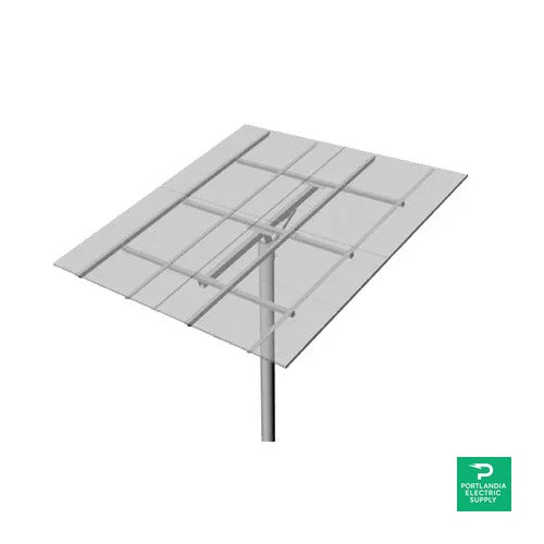 DPW Solar PLP Top-of-pole Mount For 8 Type-g Modules 6" Pipe - TPM8-G — front view