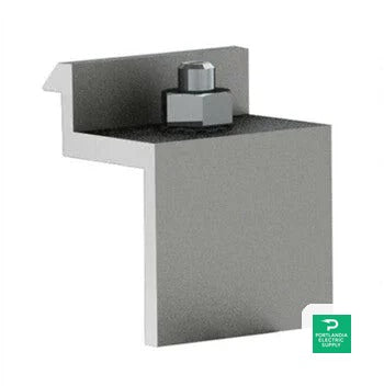 Unirac Solarmount Clear End Clamp 45-75mm - 302025C — side angle