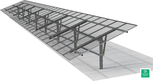 Unirac GFT 166' (14') Mill Ground Tilt Rail - 411166m — front view