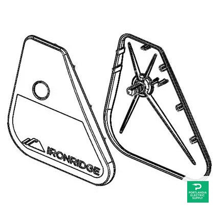 Ironridge FX RAIL-LESS Trim Cap - FX-TRIM-CAP — front view