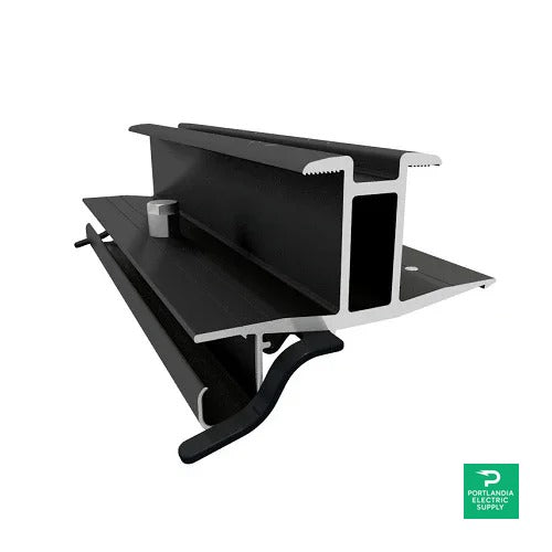 Ironridge 40mm Black FX Rail-Less Bridge - FX RAIL-LESS FX-BRIDGE-40MM-B — front view