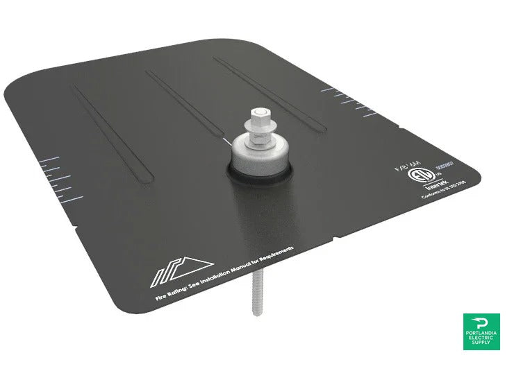 IronRidge FX RAIL-LESS Black Flashing - FX-FLASH-B — front view