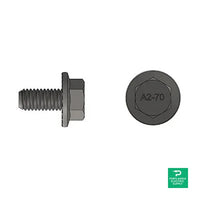 S-5! 1.25X16MM Hex Head Flanged Bolt - M8 Flange Bolt — front view