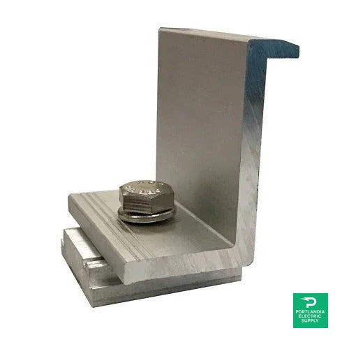 Prosolar Rooftrac Clear End Clamp 39.9-40.4mm - C1572EC-1-G — front view