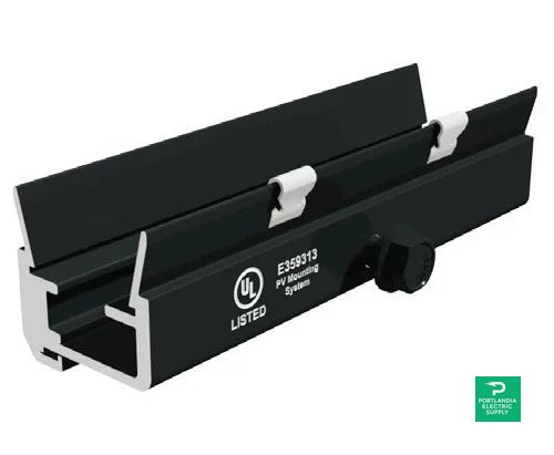 Snapnrack Ultra Rail Black Ultra Rail Splice - 242-01214 — front view