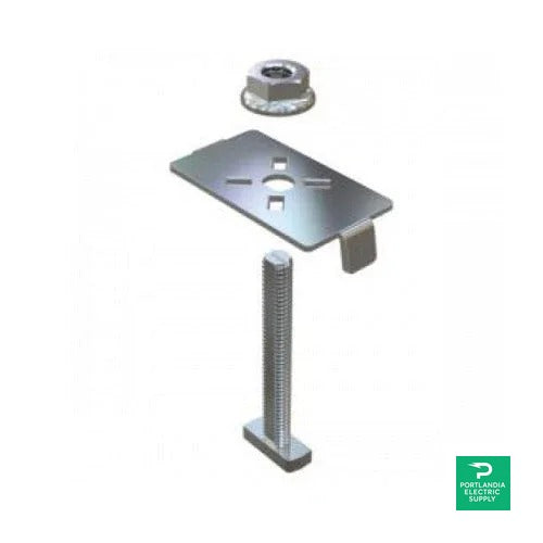 DPW Clear Mid Clamp 40-46mm Mid AMP Clamp with RAD Turn Bolt - PA-GMC-40-46-RAD — front view