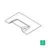 Quick Mount Mill Tile Hook Flashing - QM-THDF-01-M1 — front view