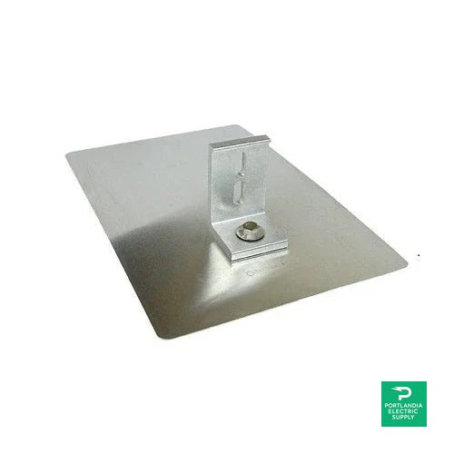 Ecofasten Greenfasten 8 Flashing Galvalume Base For Single Bracket Mill Finish - GF1-GAL-MLL-812 — front view