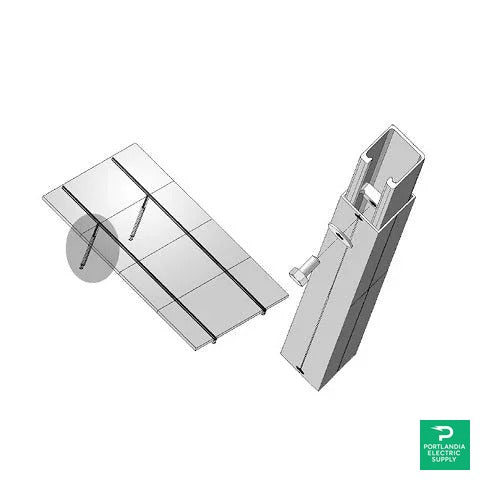 Unirac 30" Clear Adjustable Tilt Leg - 307115M — front view