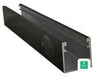 ProSolar Rooftrac 136" (11) Black Standard Support Rail - R-136BLACK — side angle