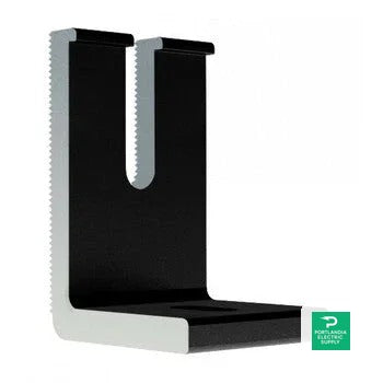 Ironridge UFO Black Slotted L-foot - LFT-03-B1 — side angle