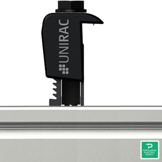 Unirac Solarmount Dark End Clamp 30-46MM (UNIVERSAL-AF) - 302050D — front view