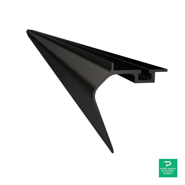 Unirac Solarmount 168 In Black Trim Rail 14 FT - 206072D-B — front view