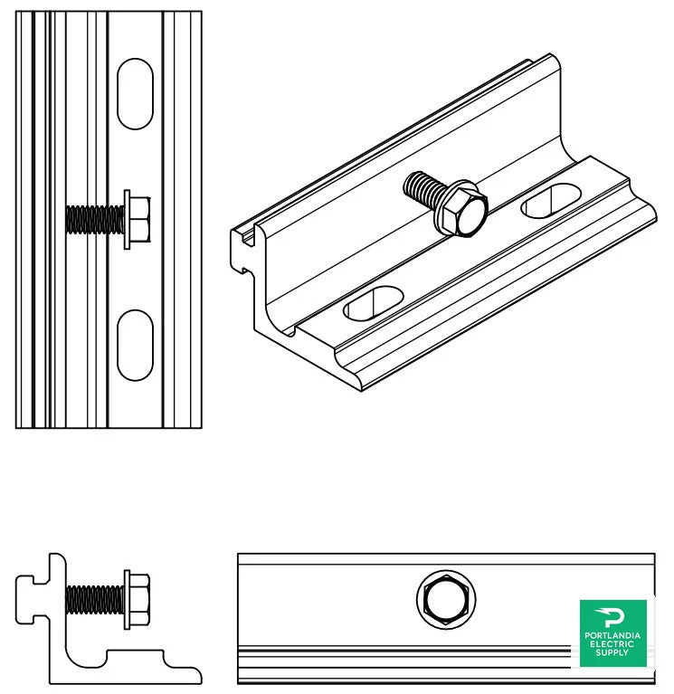Unirac U-LA 2 Mounting Bracket - 403216M — front view