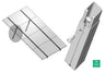 UNIRAC 12" Clear Adjustable Tilt Leg - 307107M — front view